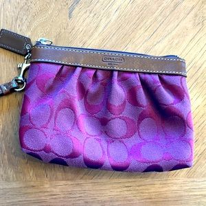 Coach Purple Wristlet- Like New